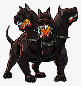 Clip Art Cerberus Hellhound - 3 Headed Hell Dog, HD Png Download - kindpng