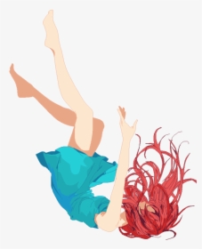 Falling Anime Girl Transparent, HD Png Download, Free Download