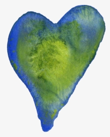 Watercolor Heart Blue And Green Png, Transparent Png, Free Download
