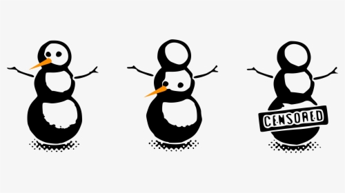 Naughty Censored Snowman Comic Clipart , Png Download - Cartoon, Transparent Png, Free Download