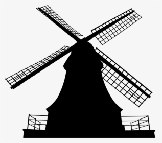 Drawing Barns Windmill Transparent Png Clipart Free - Windmill Silhouette, Png Download, Free Download