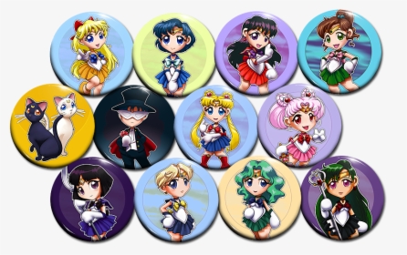 Sailor Moon Buttons, HD Png Download, Free Download