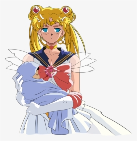 Sailor Moon Dub Wiki - Sailor Moon And Hotaru, HD Png Download, Free Download