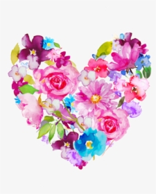 Flower Painting Heart, HD Png Download, Free Download