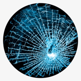 Crack In A Screen - Hockey Puck Broken Glass, HD Png Download, Free Download