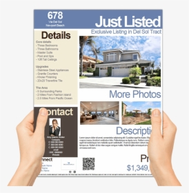 Transparent Flyer Design Png - Just Listed Real Estate Letter, Png Download, Free Download
