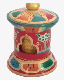 Wooden Tabletop Prayer Wheel - Porcelain, HD Png Download, Free Download