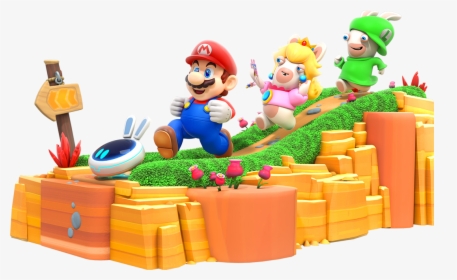 Mario, Rabbid Peach And Rabbid Luigi - マリオ ラビッツ キングダム バトル, HD Png Download, Free Download