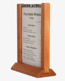 Wooden Table Menu Stand, HD Png Download, Free Download