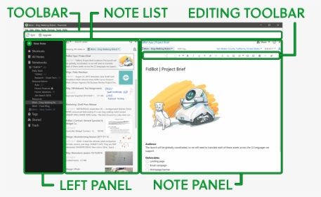 Evernote Interface, HD Png Download, Free Download
