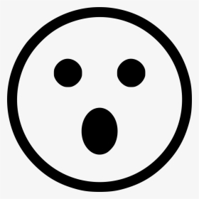 Wow Surprise Smile Smiley - Wow Face Black And White, HD Png Download, Free Download