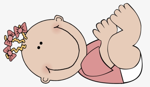 Baby, Girl, Cartoons, Pink, New Baby, Newborn, Lying - Baby Girl Clip Art, HD Png Download, Free Download