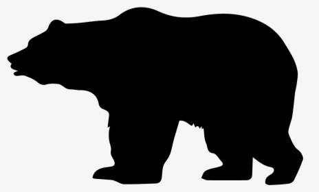 Bear,grizzly Bear,brown Bear,clip Art,silhouette,american - Black Bear Silhouette Png, Transparent Png, Free Download