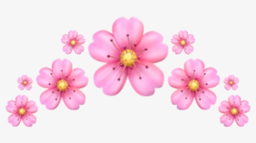 #emoji #crown #pink #flower #corona #emoji #flor #rosa - Iphone Flower Emoji Png, Transparent Png, Free Download