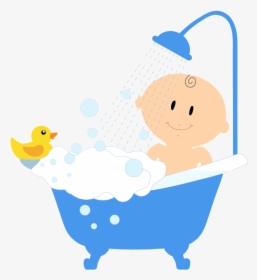 Free Baby Cliparts - Baby Bath Tub Clipart, HD Png Download, Free Download