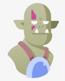 Orc Icon - Ogre Flat Illustration, HD Png Download, Free Download