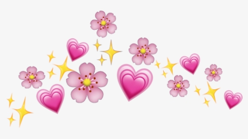 #flowercrown #emojicrown #iphone #emoji #pink #flower - Blue Crown Picsart, HD Png Download, Free Download