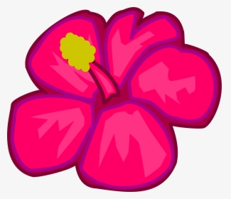 Pink Flower Clip Arts - Hawaiian Flowers Clip Art, HD Png Download, Free Download