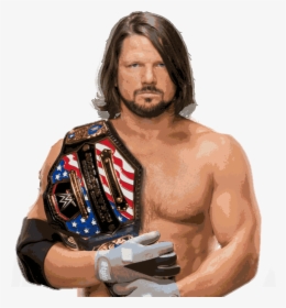 Transparent Wwe No Mercy Png - Aj Styles With United States Championship, Png Download, Free Download
