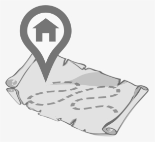 Home Map Clip Arts - Home On Map Clipart, HD Png Download, Free Download