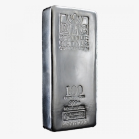 Republic Metals 100 Oz Silver Bar, HD Png Download, Free Download