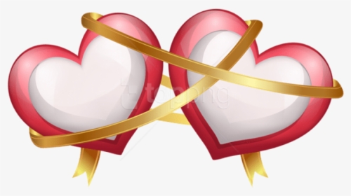 2 Hearts Png Transparent Background - Transparent Background Png Wedding, Png Download, Free Download