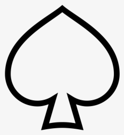 Transparent Spade Clipart Black And White - Ace Of Spades Shape, HD Png Download, Free Download