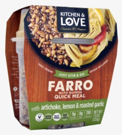 Cucina & Amore Farro With Quinoa Quick Meal With Artichoke, - Farro Quick Meal Artichoke Lemon & Roasted Garlic, HD Png Download, Free Download