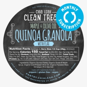 Quinoagranolaflax 2 5 Subscription - Label, HD Png Download, Free Download