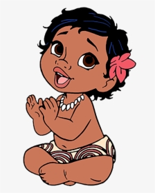 Disney Baby Moana Png Cartoon - Moana Clip Art Baby, Transparent Png, Free Download