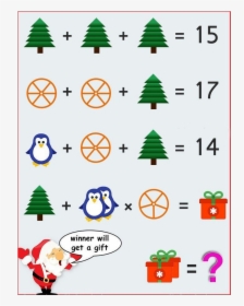 Christmas Puzzles Png Clipart - Tree Puzzle With Answer, Transparent Png, Free Download