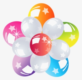 Balloons Bunch Transparent Picture - Flower And Balloon Png, Png Download, Free Download