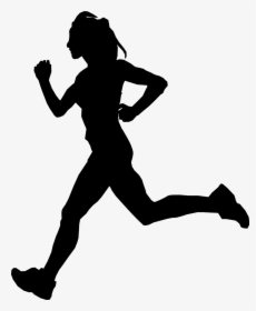 Silhouette Running Clip Art - Running Woman Silhouette Png, Transparent Png, Free Download