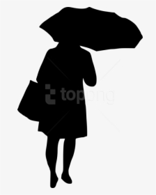 Free Png Woman Umbrella Silhouette Png - Plain White T's 1 2, Transparent Png, Free Download