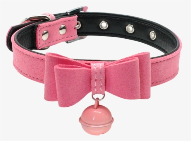 Bowtie Pet Collar Pink - Cute Pink Collar With Bell, HD Png Download, Free Download