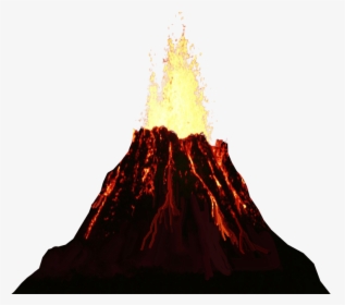 Volcano Erupting - Transparent Background Volcano Clipart, HD Png Download, Free Download