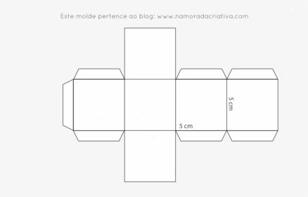 Clip Art Molde Caixa Cubo Png - Molde De Cubo 5 Cm, Transparent Png, Free Download
