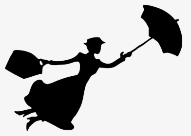Human Photography - Mary Poppins Silhouette Clipart, HD Png Download, Free Download