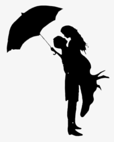 #umbrella #couple #shilouette #silhouette #silhuette - Couple Sticker, HD Png Download, Free Download