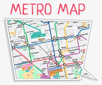 Mapa Metro Barcelona, HD Png Download, Free Download