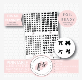 Various Black Bow Icon Digital Printable Hobonichi - Icon Digital Productions Inc., HD Png Download, Free Download