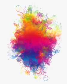 Boom Smoke Colorful Watercolor Rainbow Flowers Colorspl - Colorful Smoke Background Png, Transparent Png, Free Download