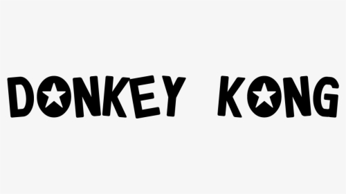 Donkey Kong - Donkey Kong Logo Black And White, HD Png Download, Free Download
