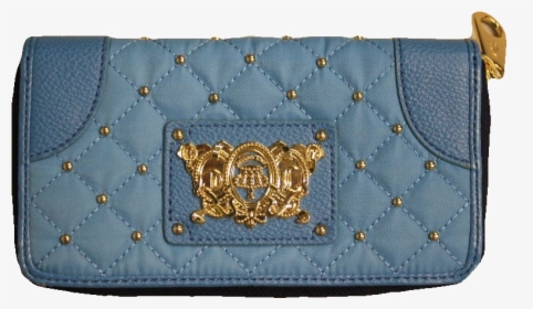 Juicy Couture Light Blue Quilted Studded Nylon Zip - Wallet, HD Png Download, Free Download