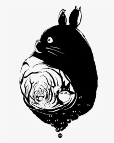 Totoro Black And White, HD Png Download, Free Download