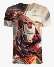 Iron Man The Avenger Movie 3d T-shirt - Marvel Iron Man Wallpaper Iphone, HD Png Download, Free Download