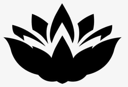 Lotus Flower Silhouette - Lotus Flower Vector Png, Transparent Png, Free Download
