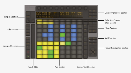 35090 - Ableton Push 2 Diagram, HD Png Download, Free Download