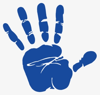 Blue Hand Print - Hand Clipart No Background, HD Png Download, Free Download