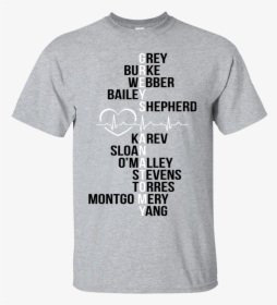 Greys Anatomy - Grey - Burke - Webber - Bailey T-shirt - Alzheimer's Awareness Tee Shirt, HD Png Download, Free Download